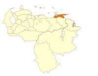 蘇克雷州在委內瑞拉的位置