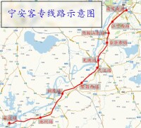 寧安高速鐵路線路圖