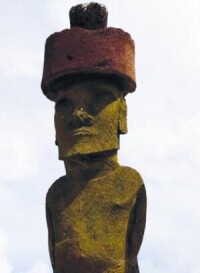 復活節島石像頭頂上的巨型帽子