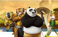 《功夫熊貓3》中阿寶與師父和蓋世五俠