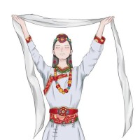 藏族使用哈達慶祝