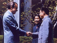 美國前總統尼克松接見庄則棟