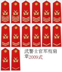 武警三級警士長警銜肩章(2009—)