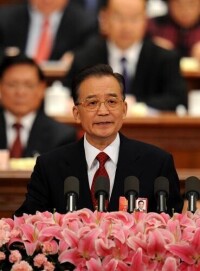 溫家寶總理作政府工作報告 新華社劉建生攝
