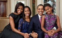奧巴馬和女兒