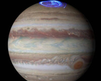 拍攝到的木星極光