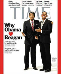 2011年1月28日封面人物：里根和奧巴馬
