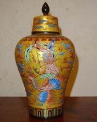 龍鳳彩瓷瓶