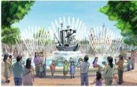 “蒸汽船米奇噴泉”效果圖