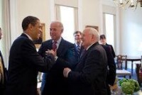 戈爾巴喬夫與時任美國總統奧巴馬、副總統拜登（2009年）