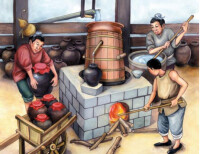 中國古代造酒圖