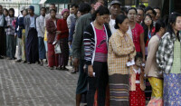 2015緬甸大選投票日盛況