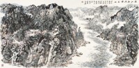 趙振川作品/漢江春水綠色山/124cm×247cm/2020年