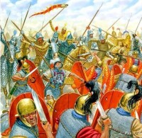 猛攻羅馬步兵陣線的帕提亞具裝騎兵