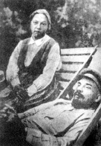 克魯普斯卡婭和丈夫列寧