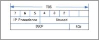 圖1 為DSCP和IP優先權位示意圖