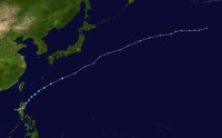 2000年第2號颱風“龍王”路徑圖