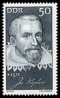 1971年德國發行的開普勒紀念郵票。
