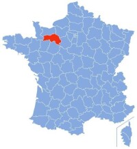 奧恩省在法國的位置