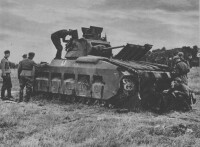 德軍所擊毀的瑪蒂爾達重型坦克