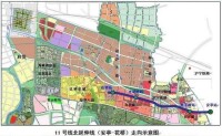 上海地鐵11號線北延伸線（花橋段）線路走向示意圖