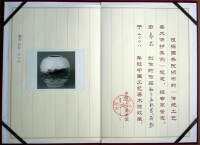中國工藝美術館珍藏國大師易武作品的證書