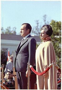 1971年美國總統尼克遜與英迪拉·甘地
