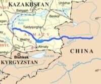 伊犁河位置圖