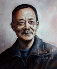 陳波的油畫作品父親