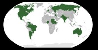 聯邦制國家全球分佈(深色部分)