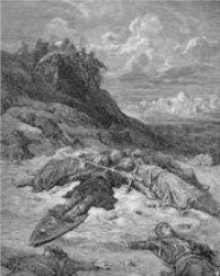 19世紀的素描弗雷德里克一世之死