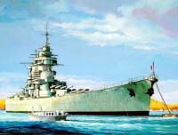 法國黎塞留級戰列艦油畫