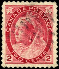 加拿大發行的紀念維多利亞女王的郵票