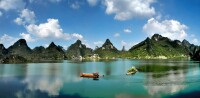 藍天·白雲·美麗的大龍湖