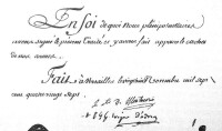 1787年《法越凡爾賽條約》，原件藏於法國
