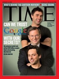 谷歌三巨頭榮登時代封面：佩奇、施密特、布林