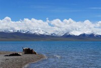 玻利維亞的的喀喀湖岸附近