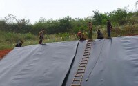 國內最大的土工膜防滲水庫建成—金沙灘水庫