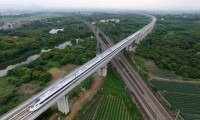 廣惠城際鐵路在惠州陳江上跨廣梅汕鐵路