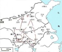 王仙芝起義軍作戰路線圖