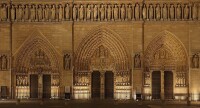 巴黎聖母院三座門，瑪利亞門、末日審判門和聖安娜門