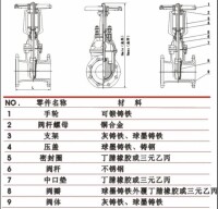 彈性座封閘閥材料