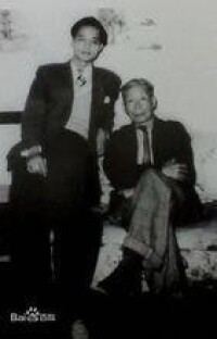溫少曼與李鐵夫恩師（1948年）